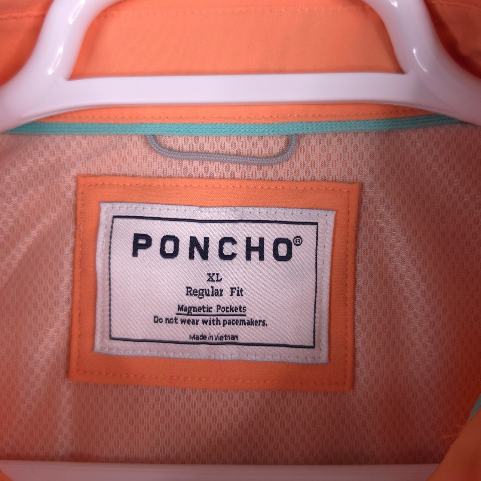 Poncho Outdoors Men Xl Regular Fit Weaver Fishing Shirt Peach Long Sleeve Nwt — image 3 of 8